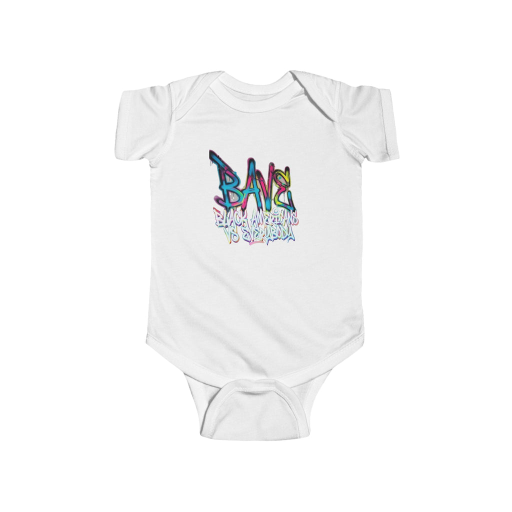 BAVE Graffiti Script Infant Bodysuit | Colorful Street Art Baby Onesie