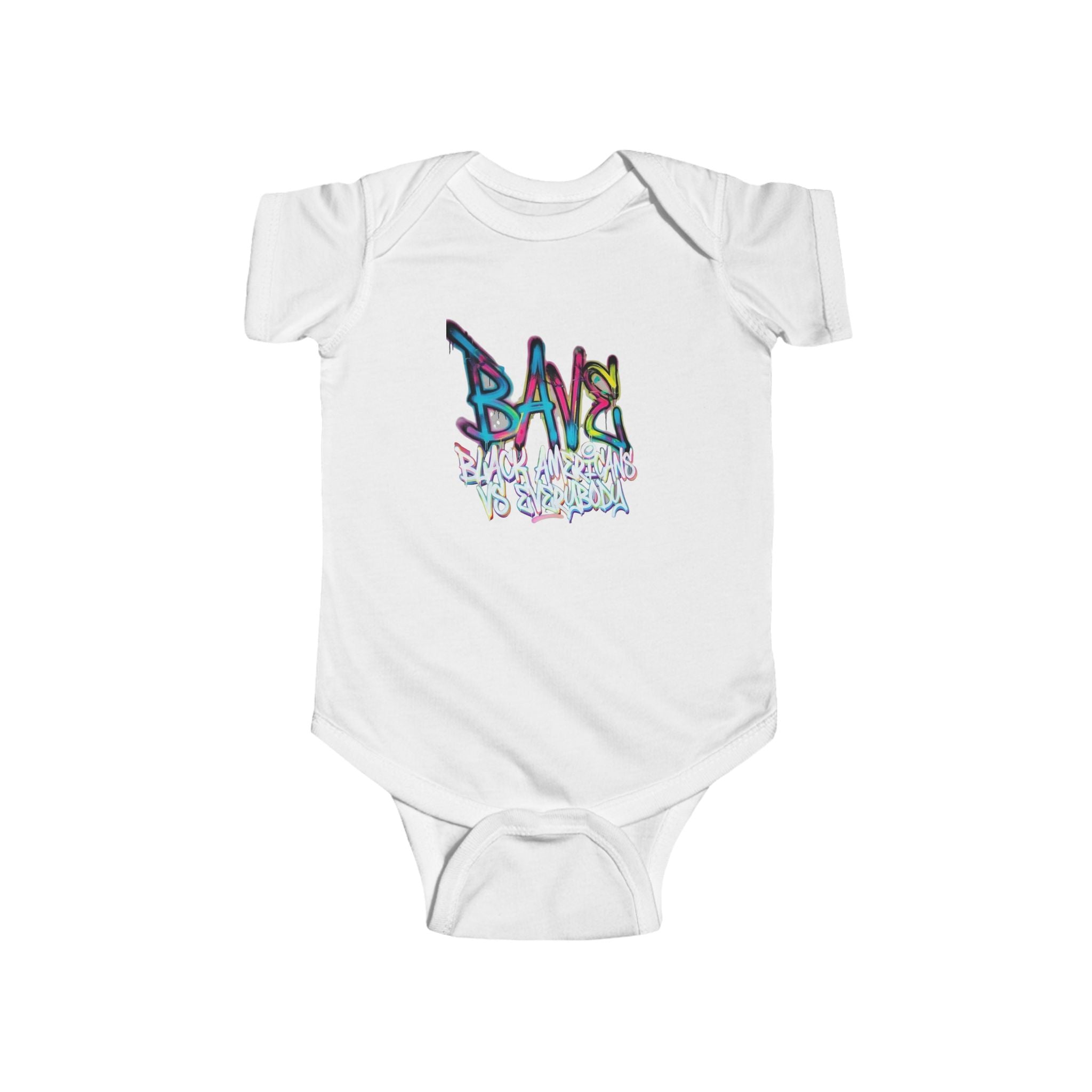 BAVE Graffiti Script Infant Bodysuit | Colorful Street Art Baby Onesie