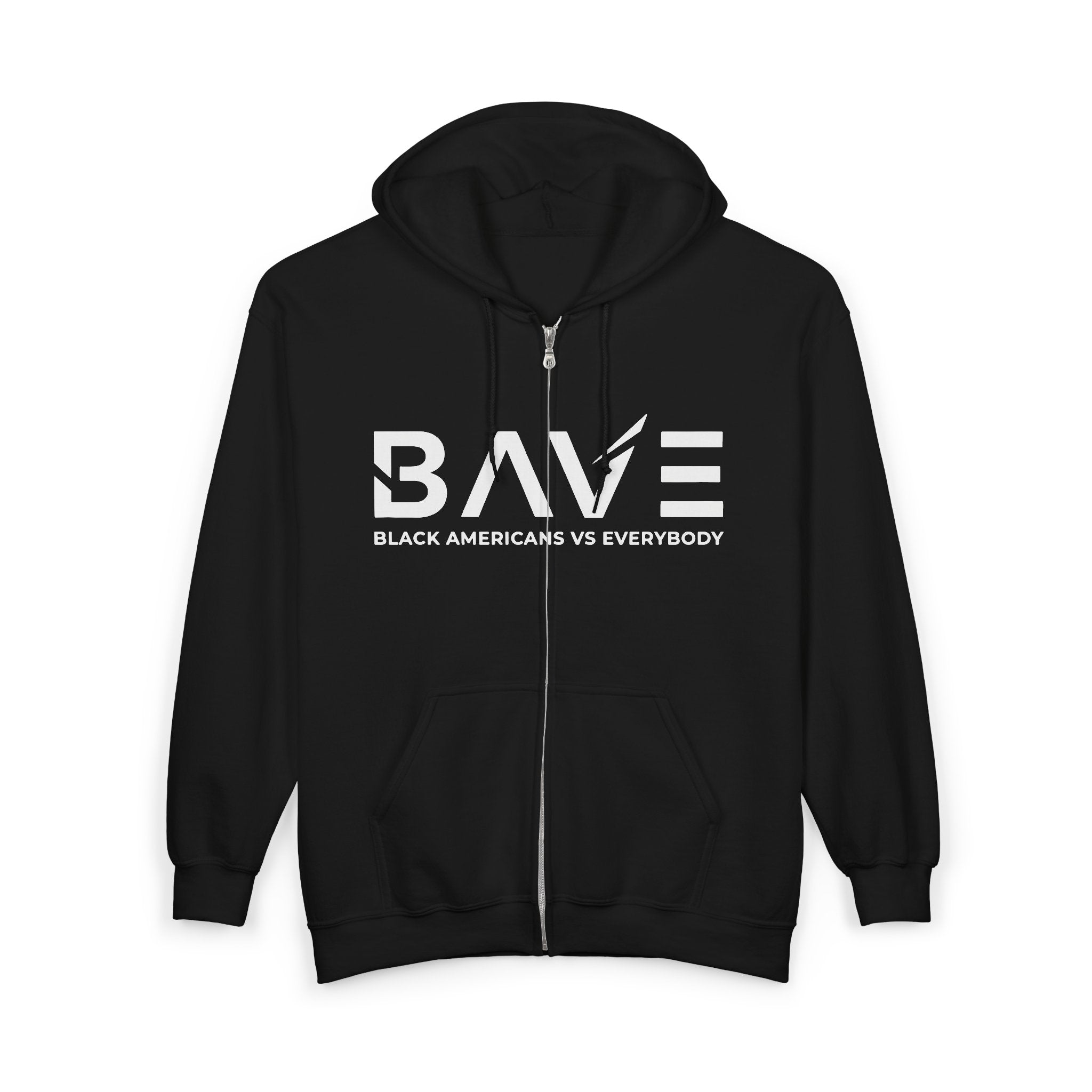 BAVE "Black American vs Everybody" skull design Hoodie | Full Zip Sweatshirt