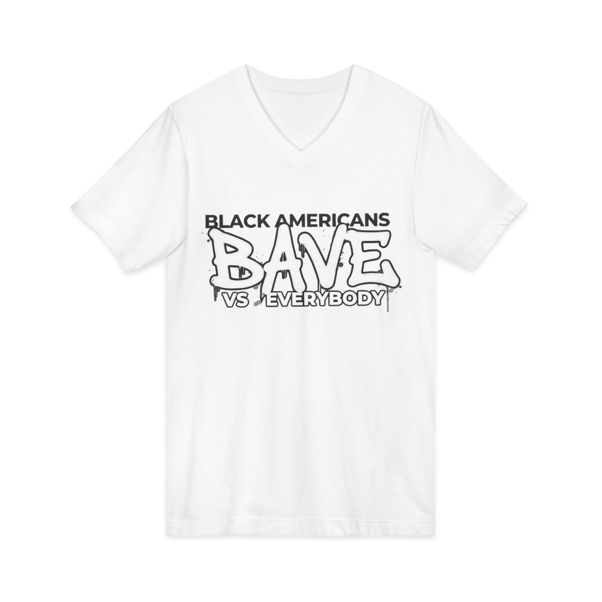 Black Americans Brave vs Everybody T-Shirt | V-Neck Tee