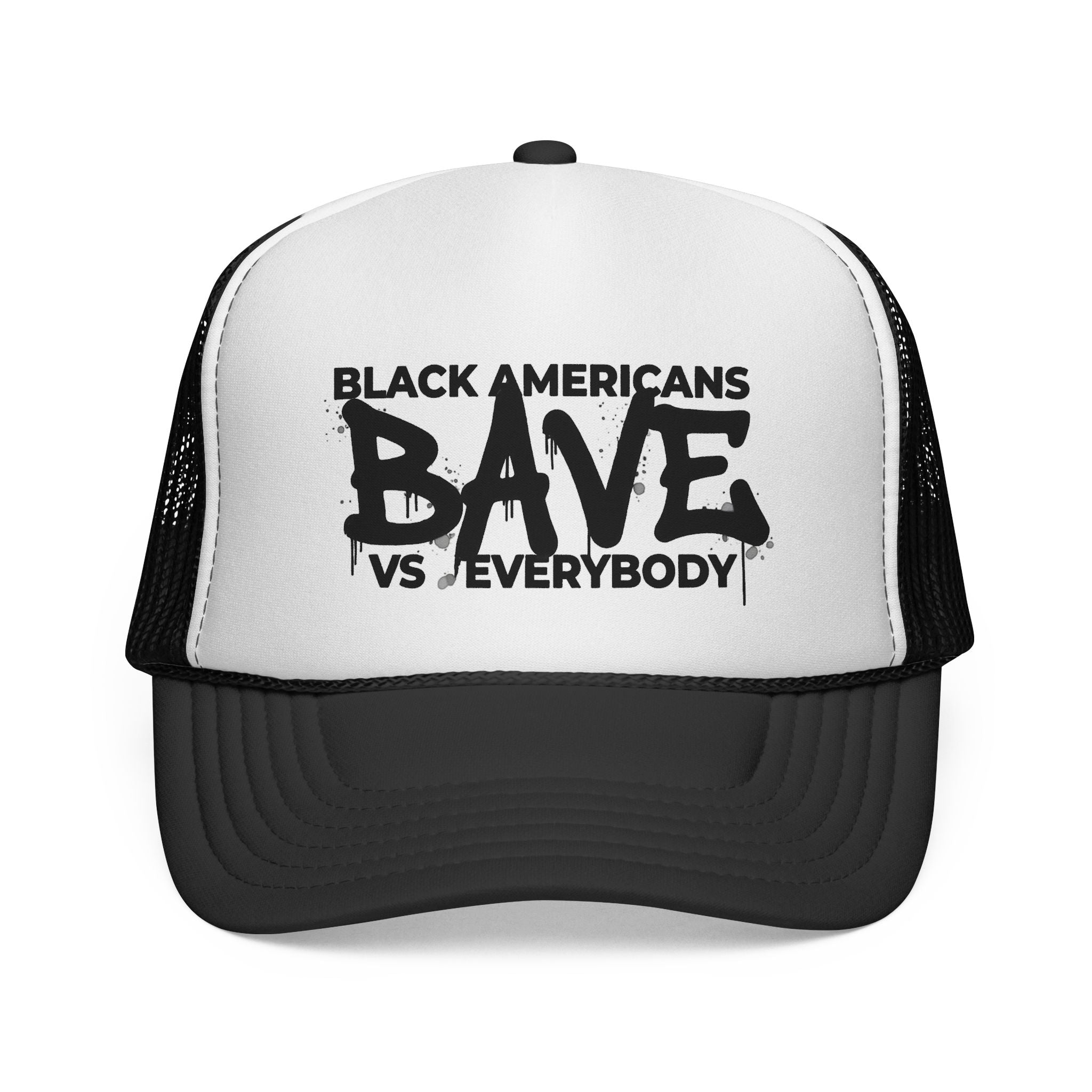 BAVE Black Americans vs Elevation Trucker Cap | Graffiti Logo Mesh Hat