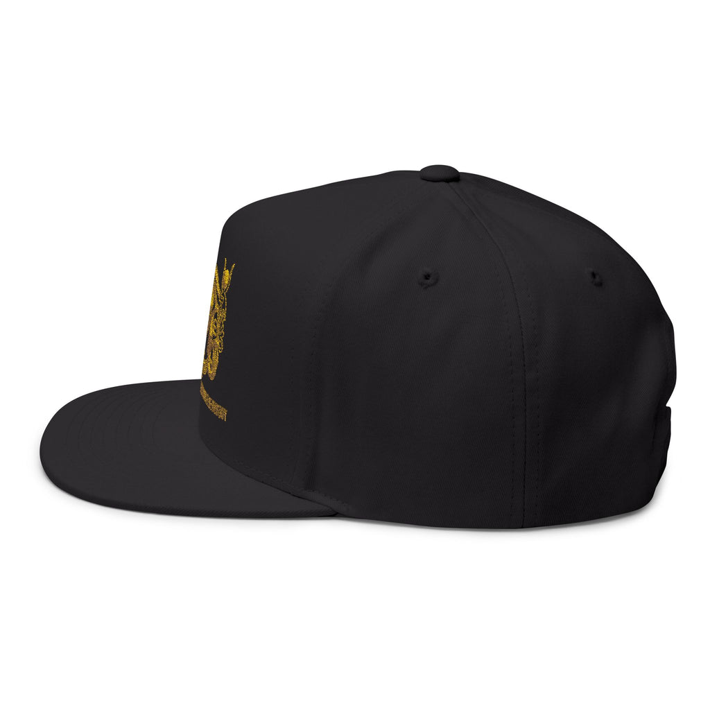 Embroidered Gold Eye of Ra Flat Bill Cap — 'Black Americans Versus Everyscent'