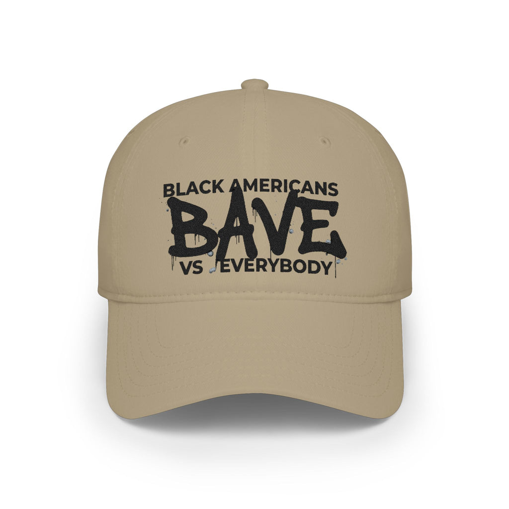 BAVE "Black Americans Vs Everybody" Low Profile Baseball Cap — Red Empowerment Hat