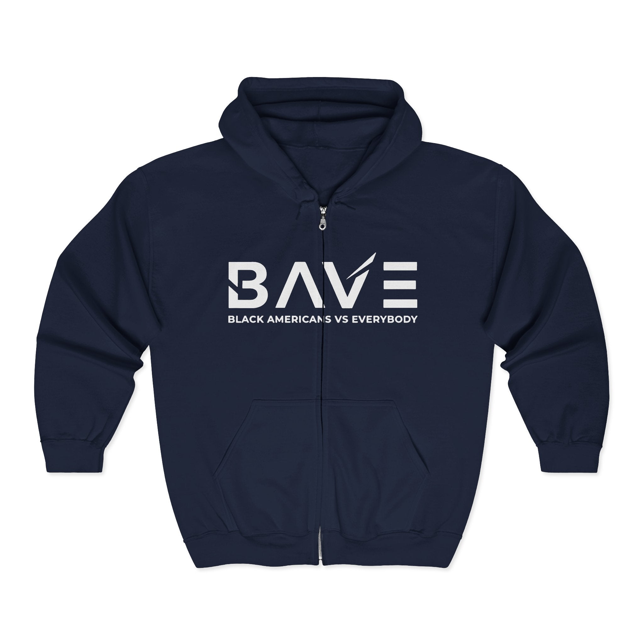 BAVE "Black American vs Everybody" skull design Hoodie | Full Zip Sweatshirt