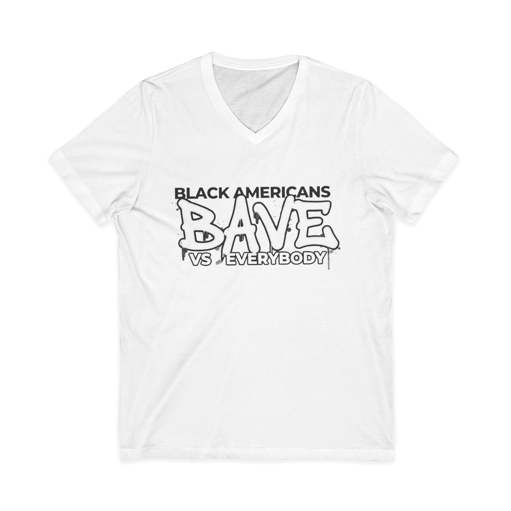 Black Americans Brave vs Everybody T-Shirt | V-Neck Tee