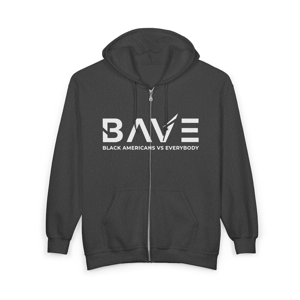 BAVE "Black American vs Everybody" skull design Hoodie | Full Zip Sweatshirt