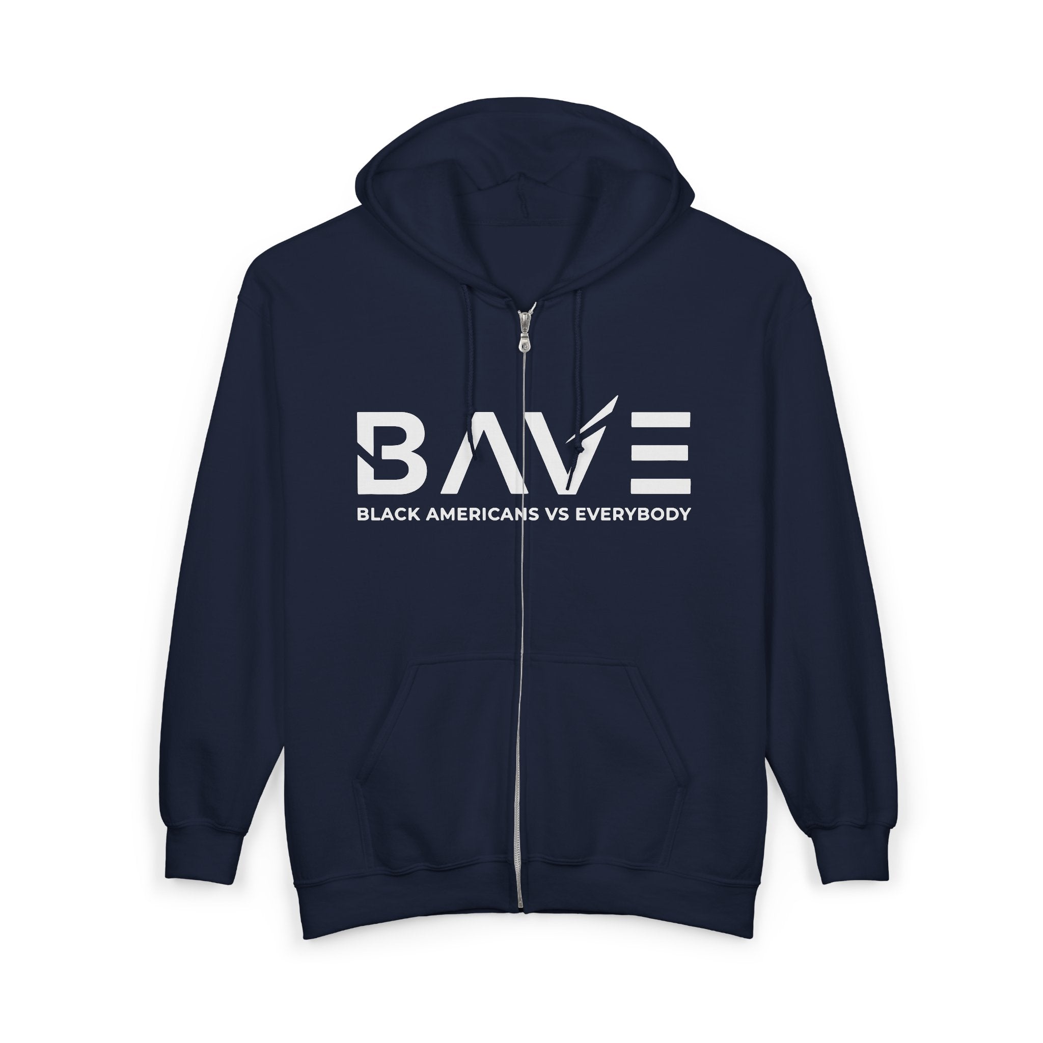 BAVE "Black American vs Everybody" skull design Hoodie | Full Zip Sweatshirt