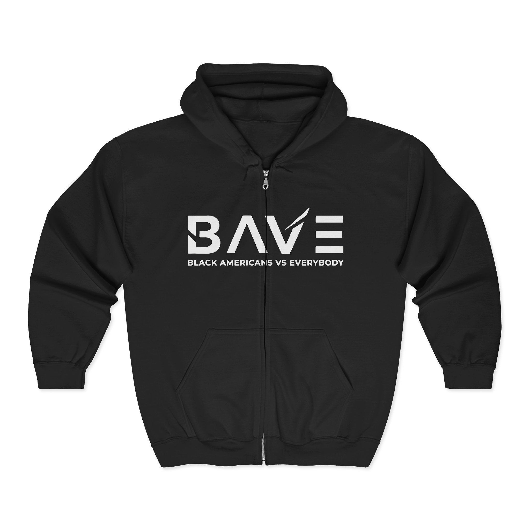BAVE "Black American vs Everybody" skull design Hoodie | Full Zip Sweatshirt