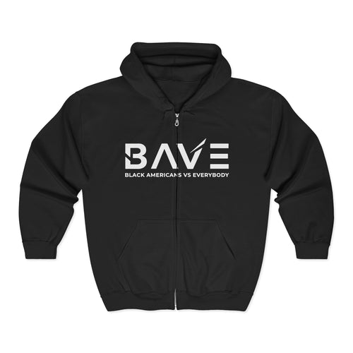 BAVE "Black American vs Everybody" skull design Hoodie | Full Zip Sweatshirt