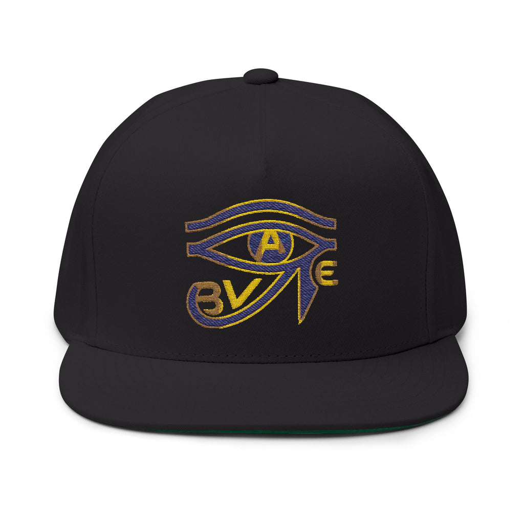 BAVE Eye of Horus Embroidered Flat Bill Cap — Ancient Egyptian Symbol Snapback