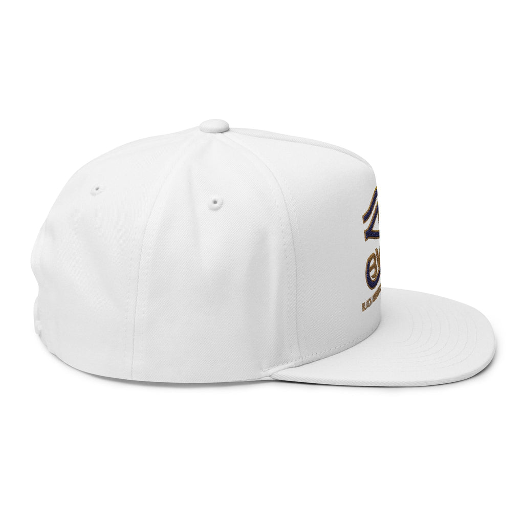 Embroidered Gold Eye of Ra Flat Bill Cap — 'Black Americans Versus Everyscent'