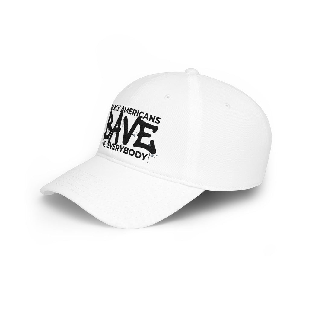 BAVE "Black Americans Vs Everybody" Low Profile Baseball Cap — Red Empowerment Hat