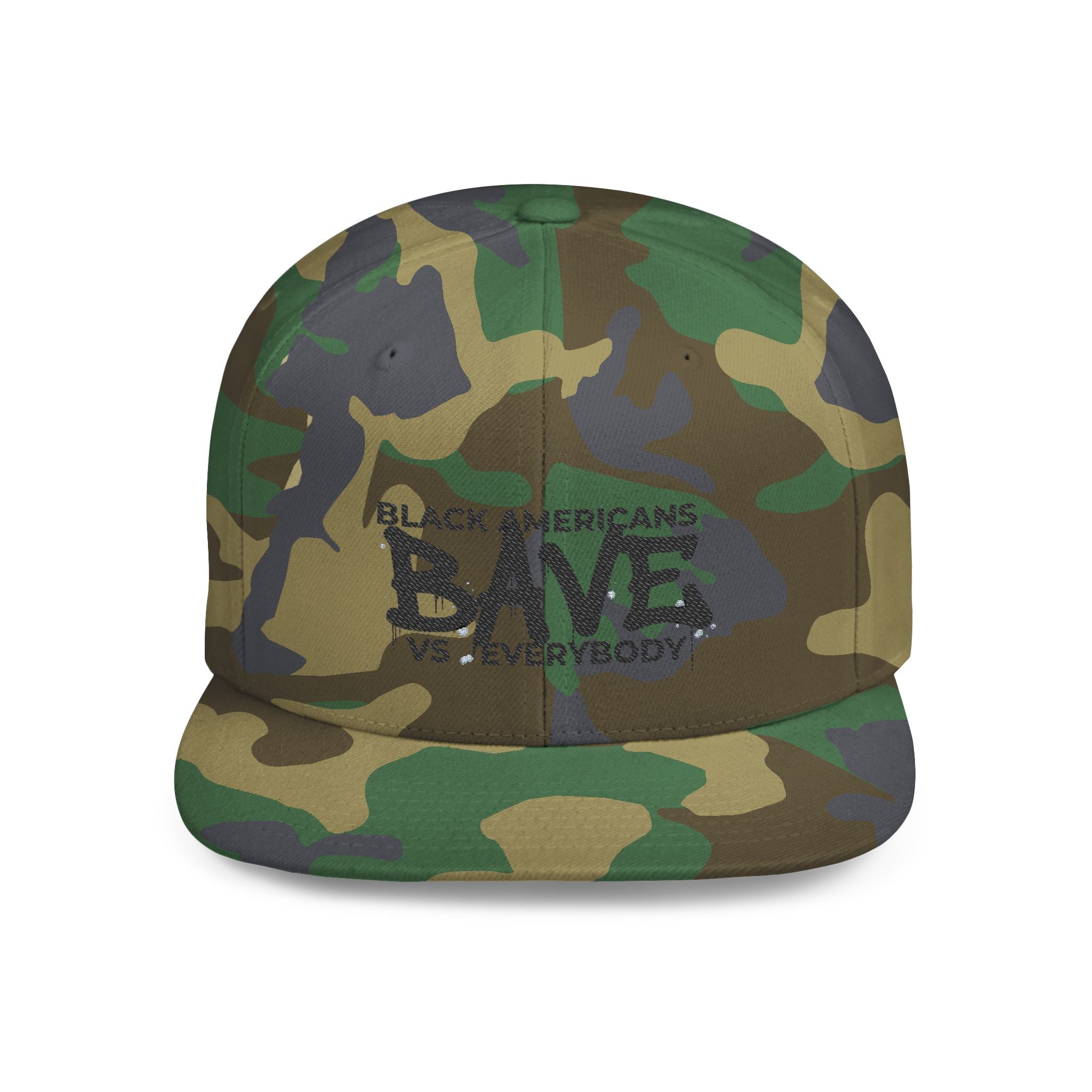 Snapback Hat — "Black Americans BAVE vs Everybody" Flat Bill Cap