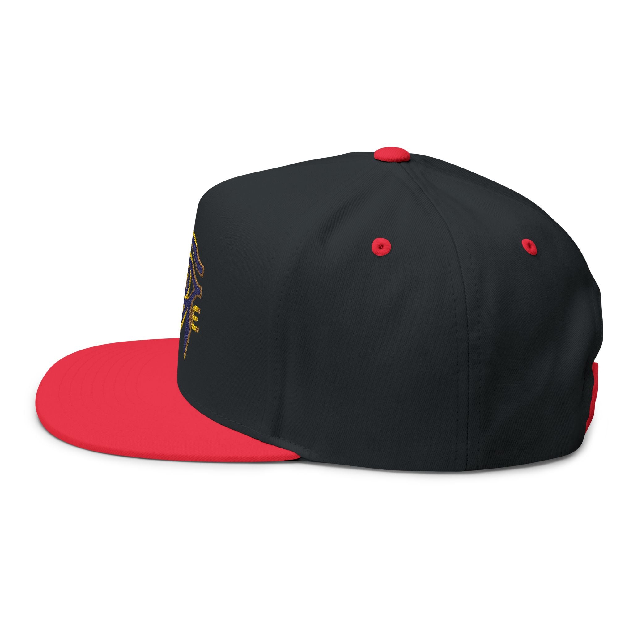 BAVE Eye of Horus Embroidered Flat Bill Cap — Ancient Egyptian Symbol Snapback