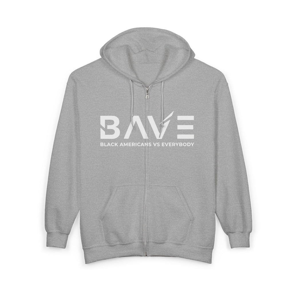 BAVE "Black American vs Everybody" skull design Hoodie | Full Zip Sweatshirt