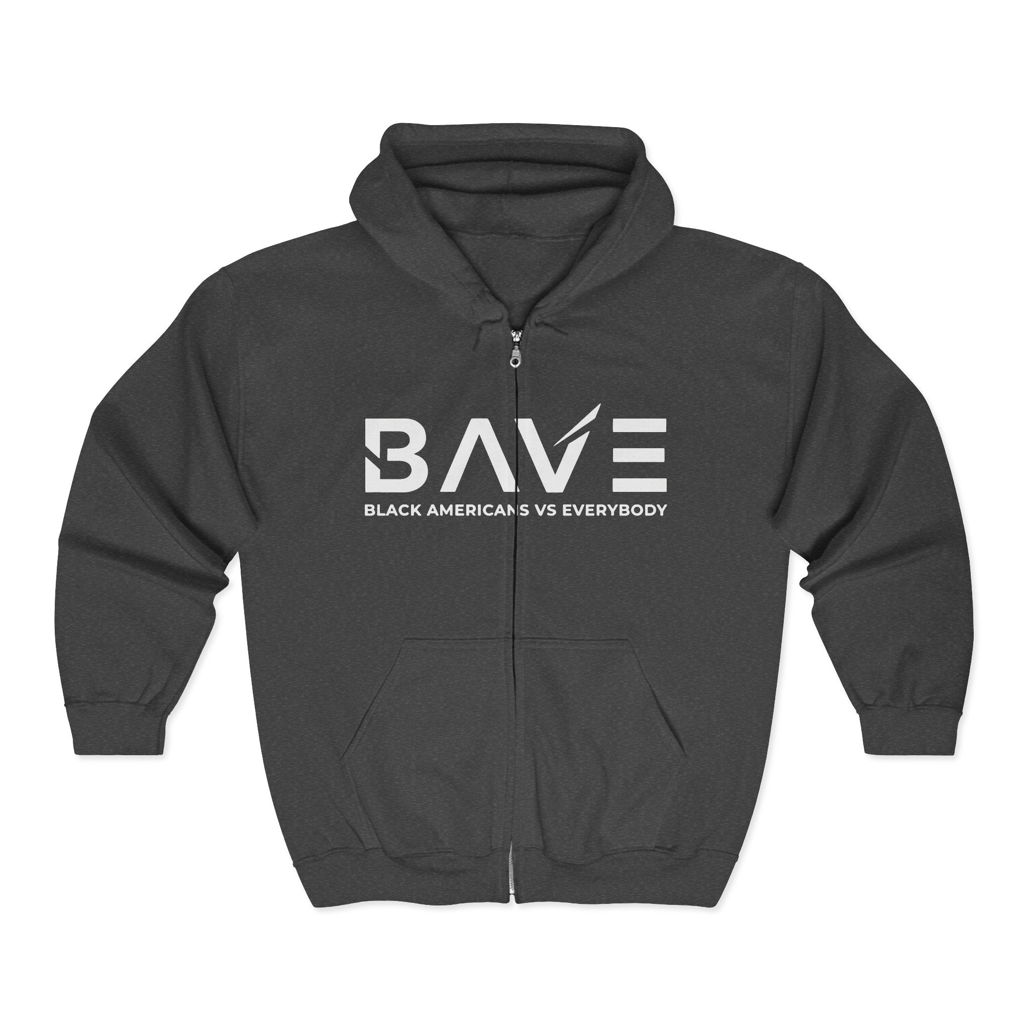 BAVE "Black American vs Everybody" skull design Hoodie | Full Zip Sweatshirt