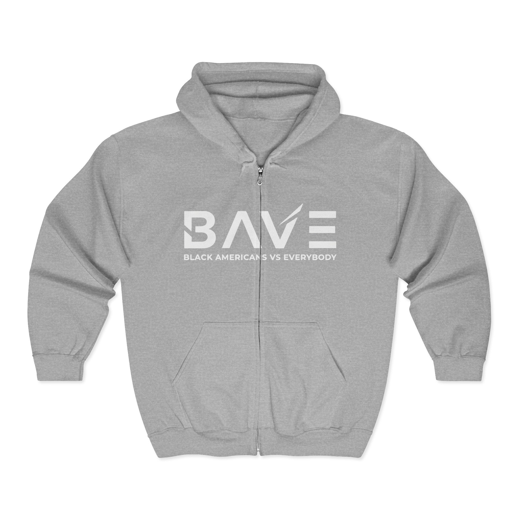 BAVE "Black American vs Everybody" skull design Hoodie | Full Zip Sweatshirt