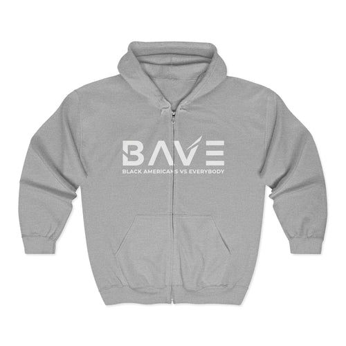 BAVE "Black American vs Everybody" skull design Hoodie | Full Zip Sweatshirt