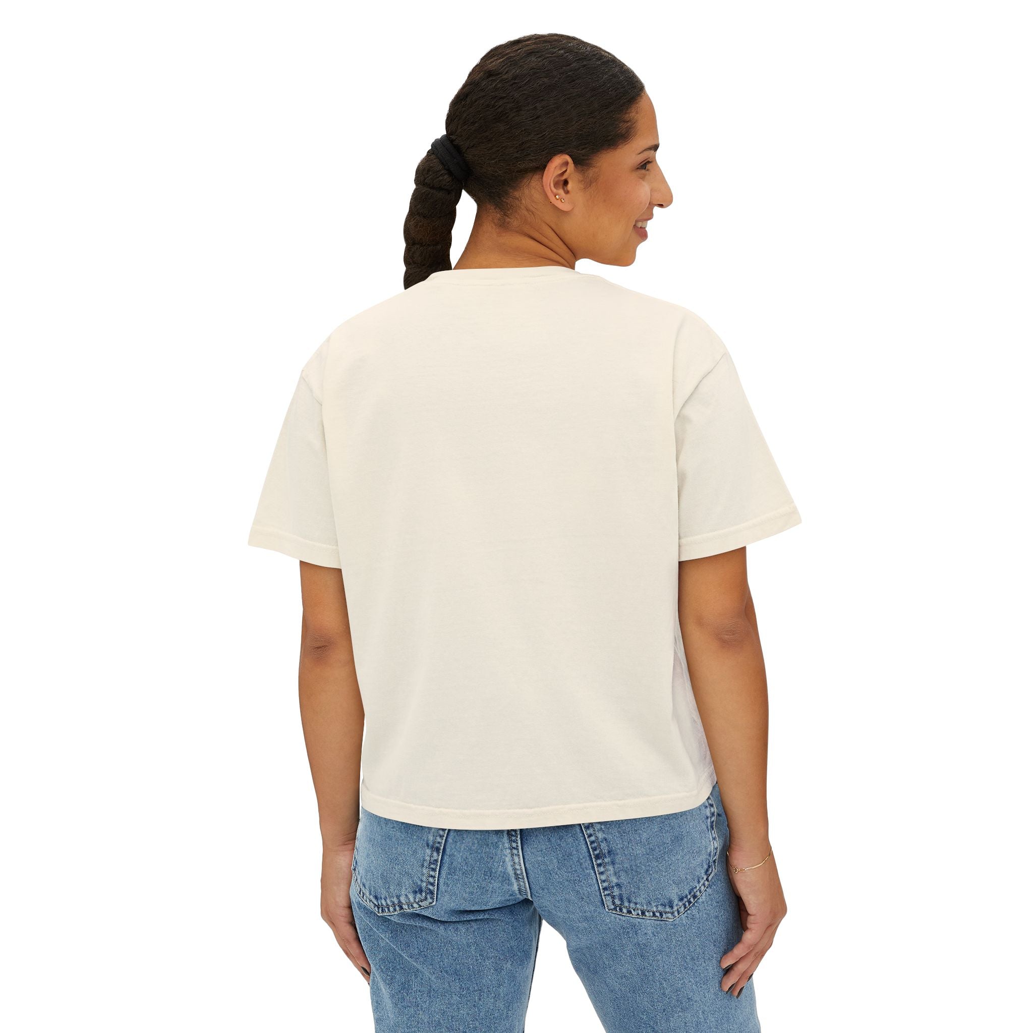 Women's Boxy Tee — "Black Americans vs Everybody" Graphic Crop T-Shirt