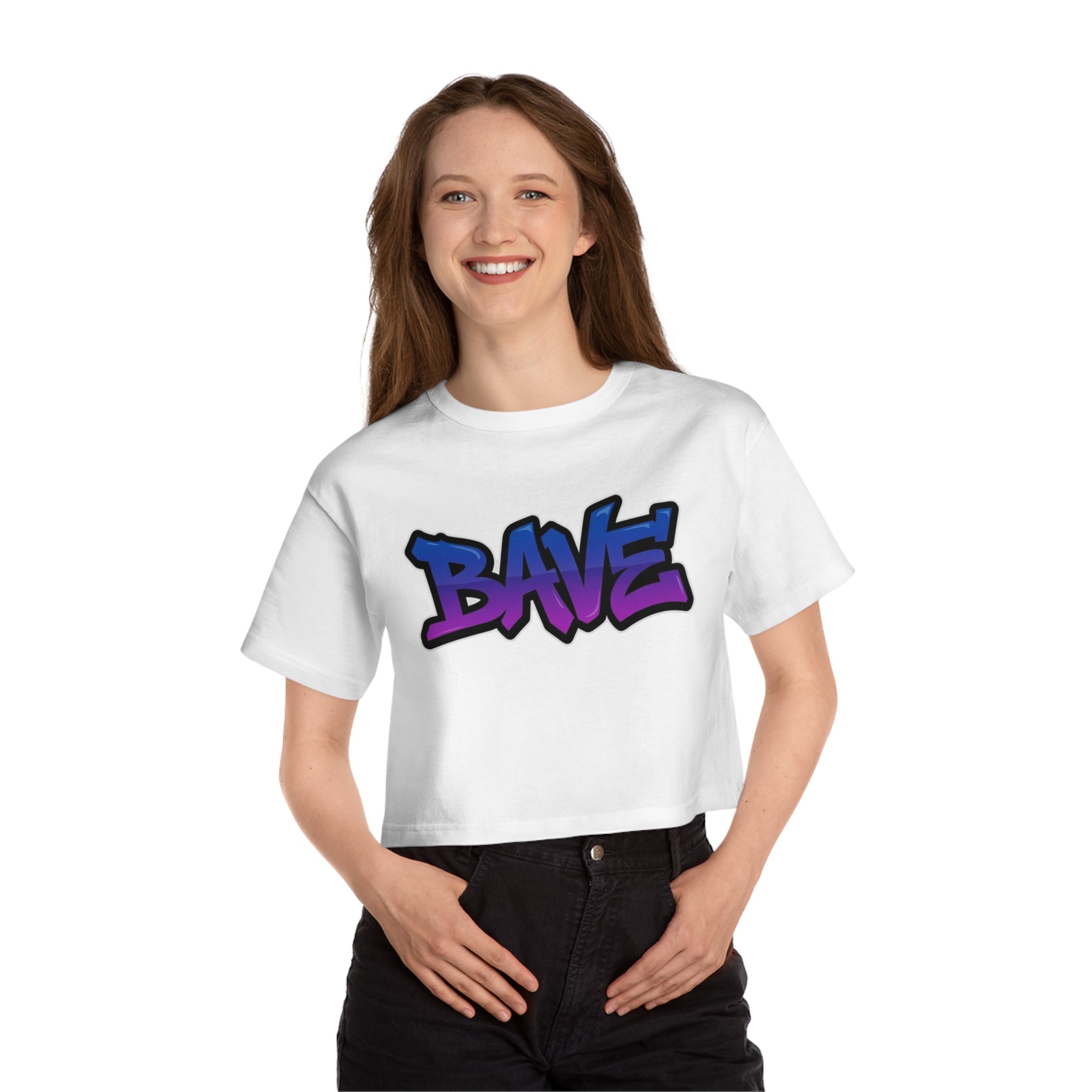 Bave Black Americans vs Everybody Graffiti Design Cropped T-Shirt | Black Americans vs Everybody