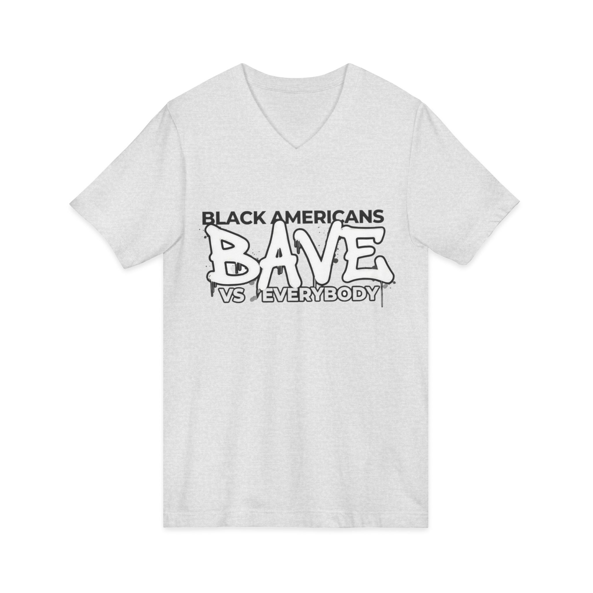 Black Americans Brave vs Everybody T-Shirt | V-Neck Tee