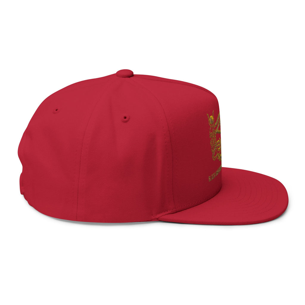 Embroidered Gold Eye of Ra Flat Bill Cap — 'Black Americans Versus Everyscent'