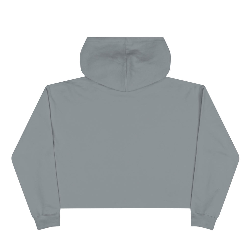 BAVE logo gold script Crop Hoodie | minimalist streetwear, white