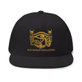 Embroidered Gold Eye of Ra Flat Bill Cap — 'Black Americans Versus Everyscent'