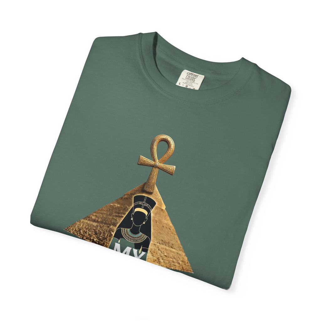 T-Shirt — My Ancestors Don’t Play 'Bout Me (Egyptian Ankh Pyramid Design)