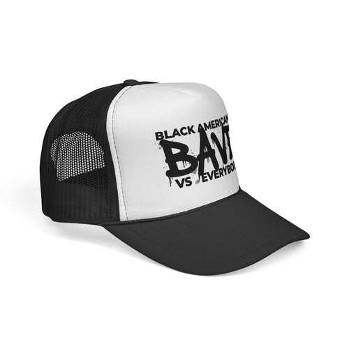 BAVE Black Americans vs Elevation Trucker Cap | Graffiti Logo Mesh Hat
