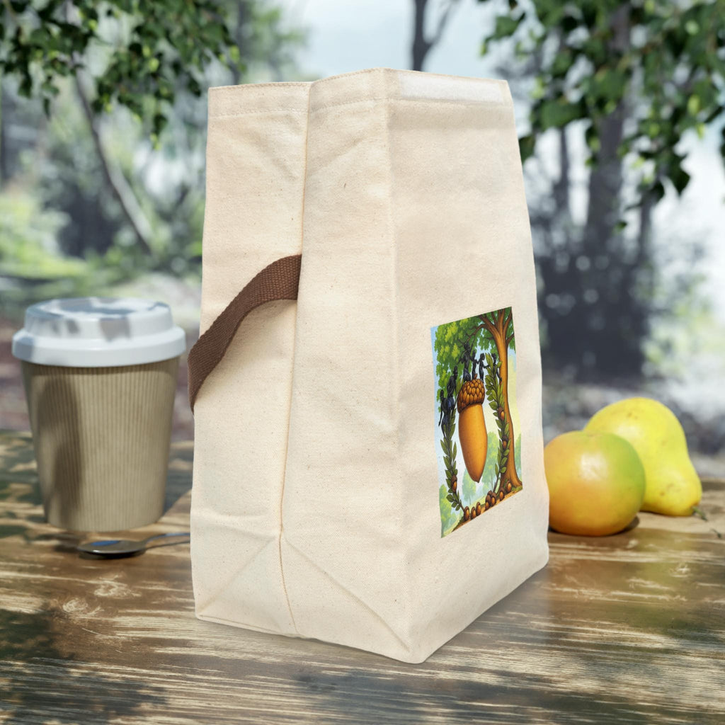 Acorn Wreath Canvas Lunch Bag