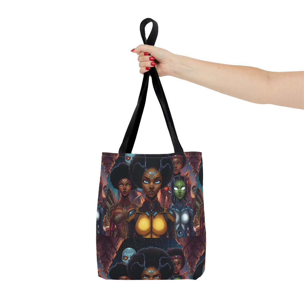 Afrofuturist Women Collage tote bag | All-Over Print