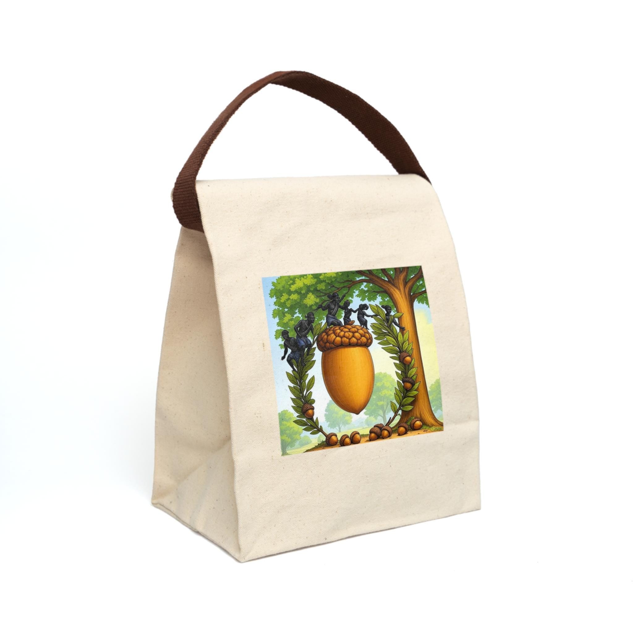 Acorn Wreath Canvas Lunch Bag
