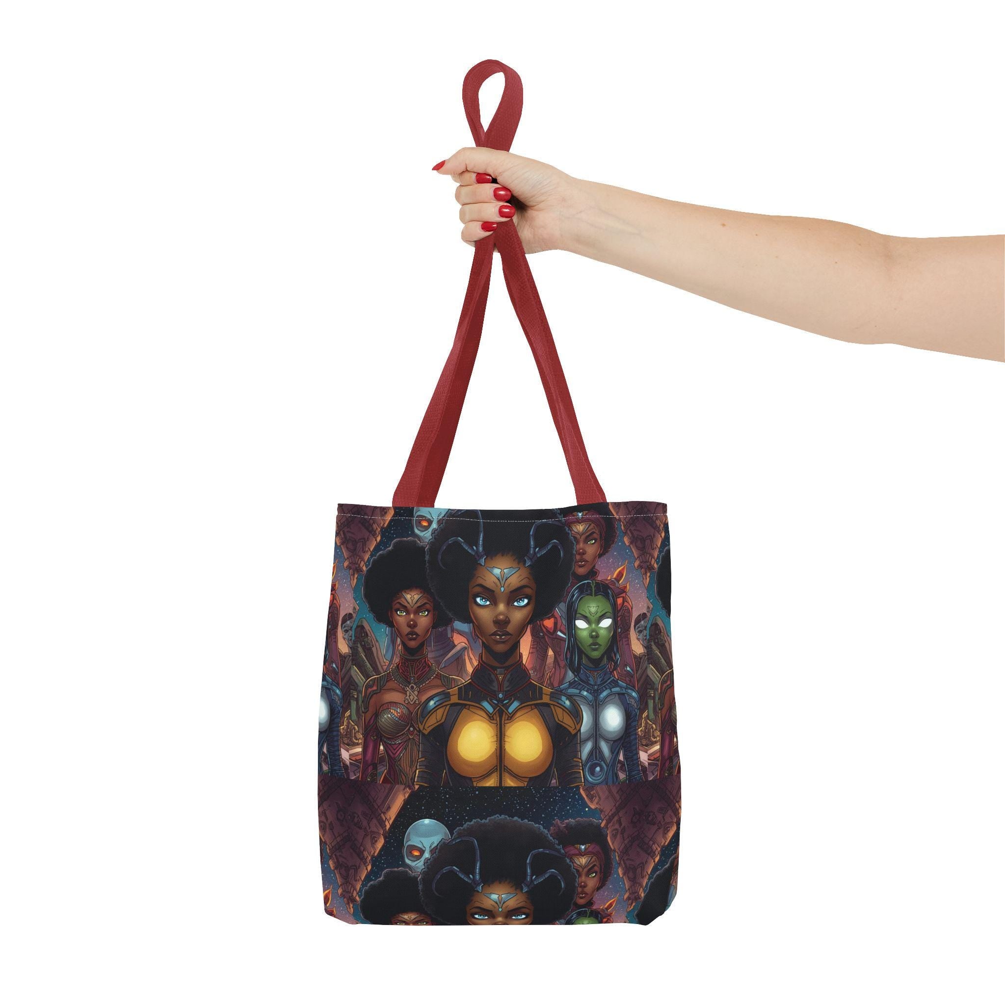 Afrofuturist Women Collage tote bag | All-Over Print