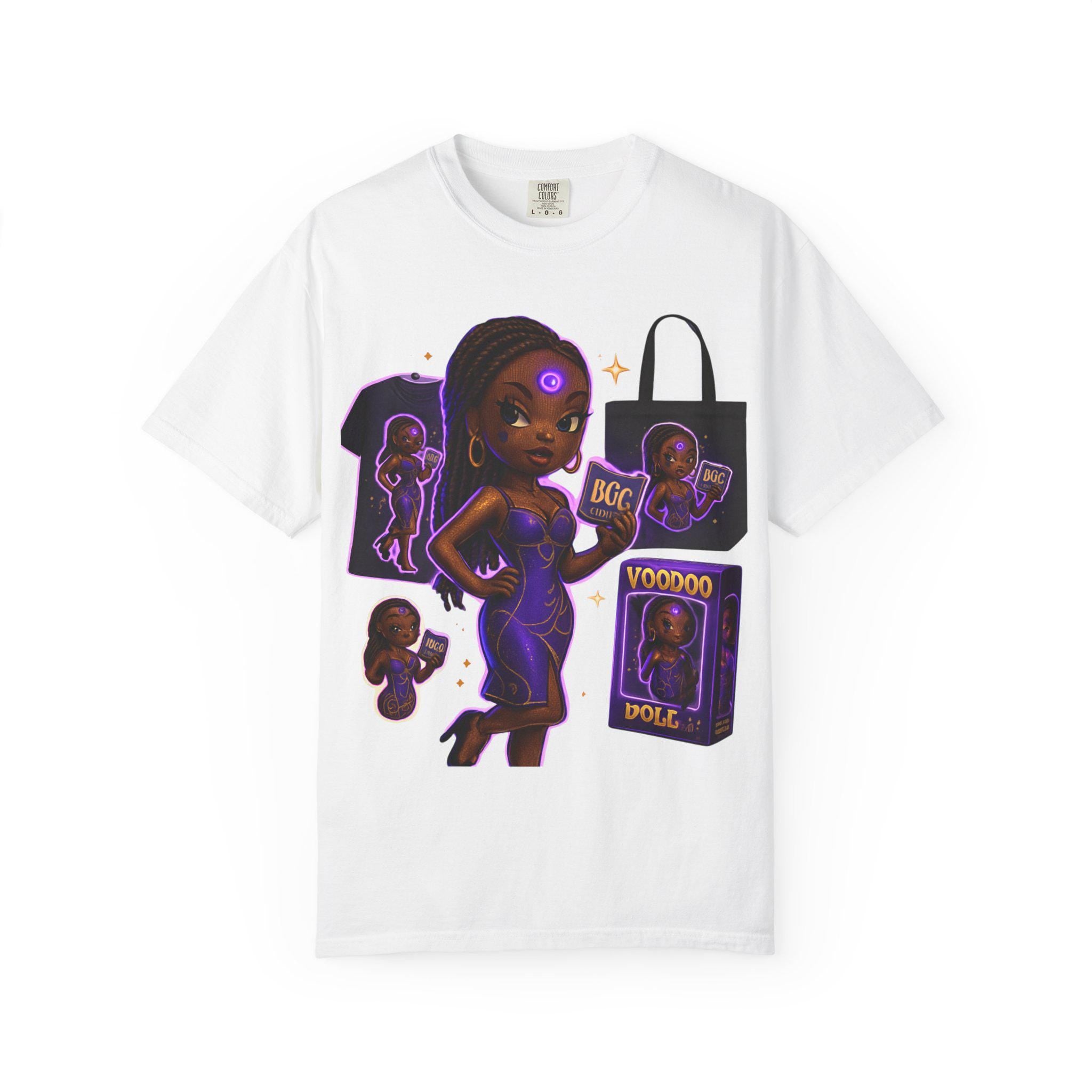 Voodoo Doll Character T-shirt | Black Girl Magic Illustration