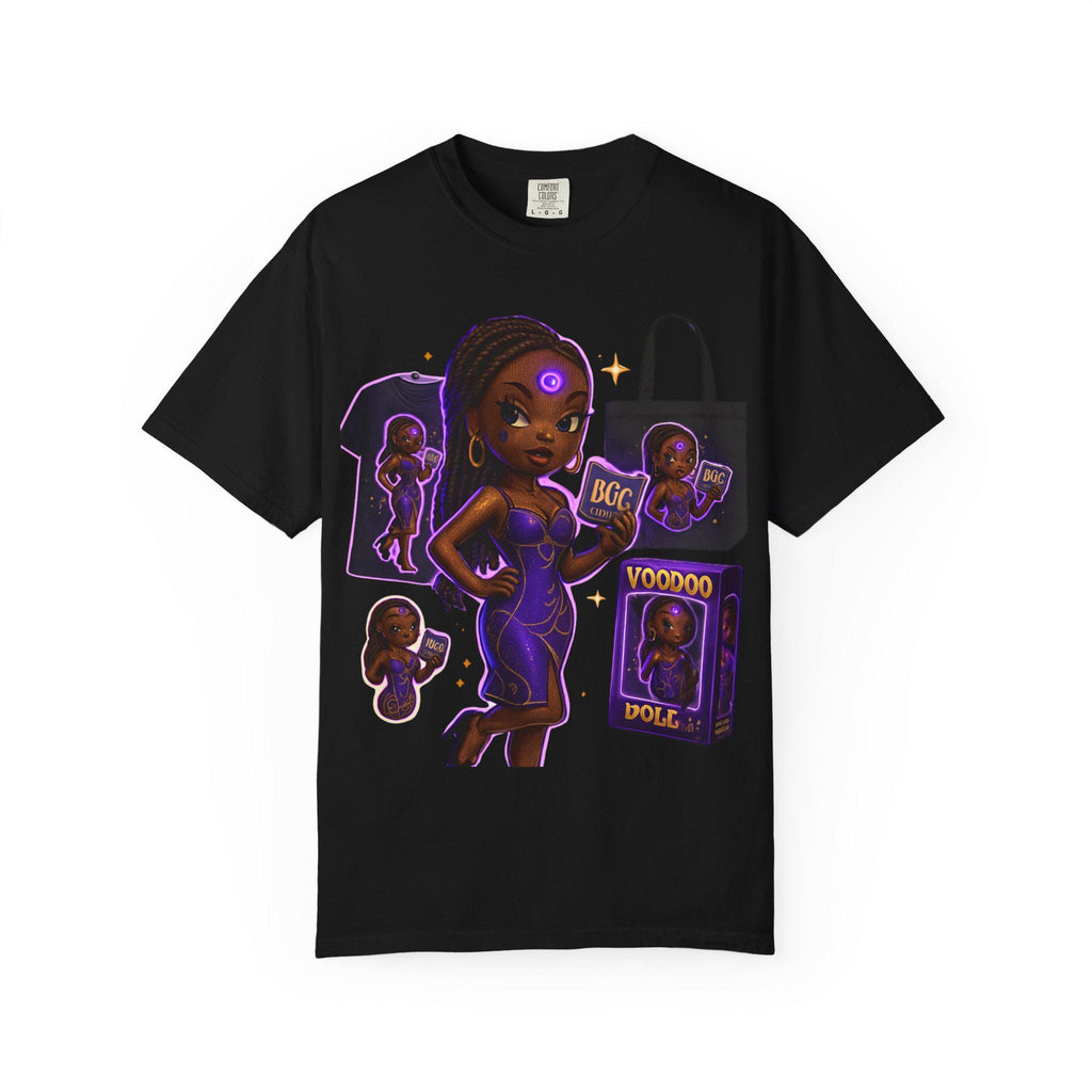 Voodoo Doll Character T-shirt | Black Girl Magic Illustration