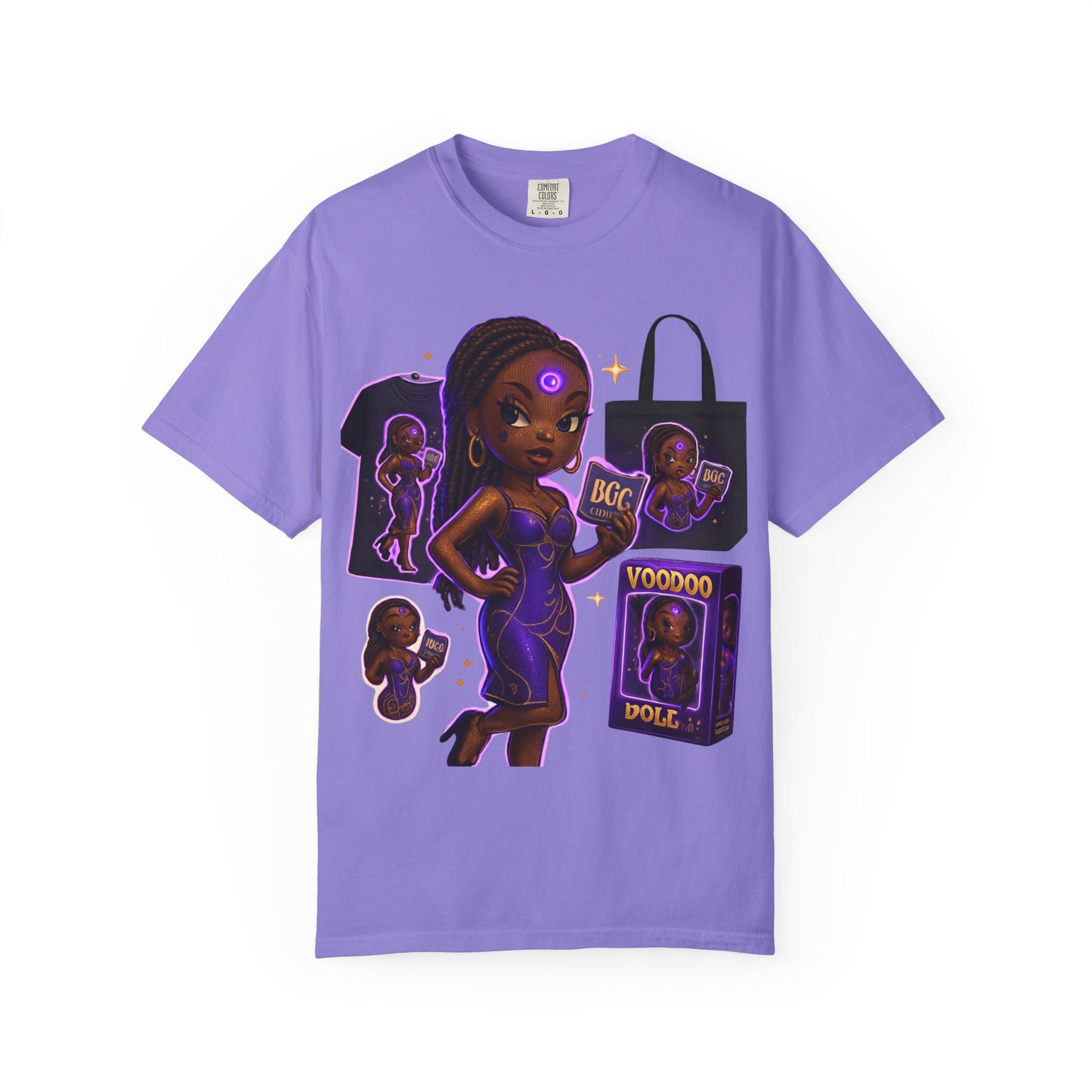 Voodoo Doll Character T-shirt | Black Girl Magic Illustration
