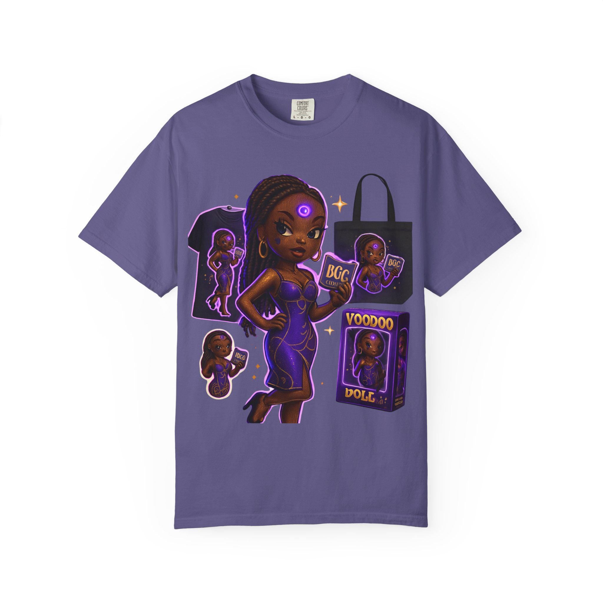 Voodoo Doll Character T-shirt | Black Girl Magic Illustration