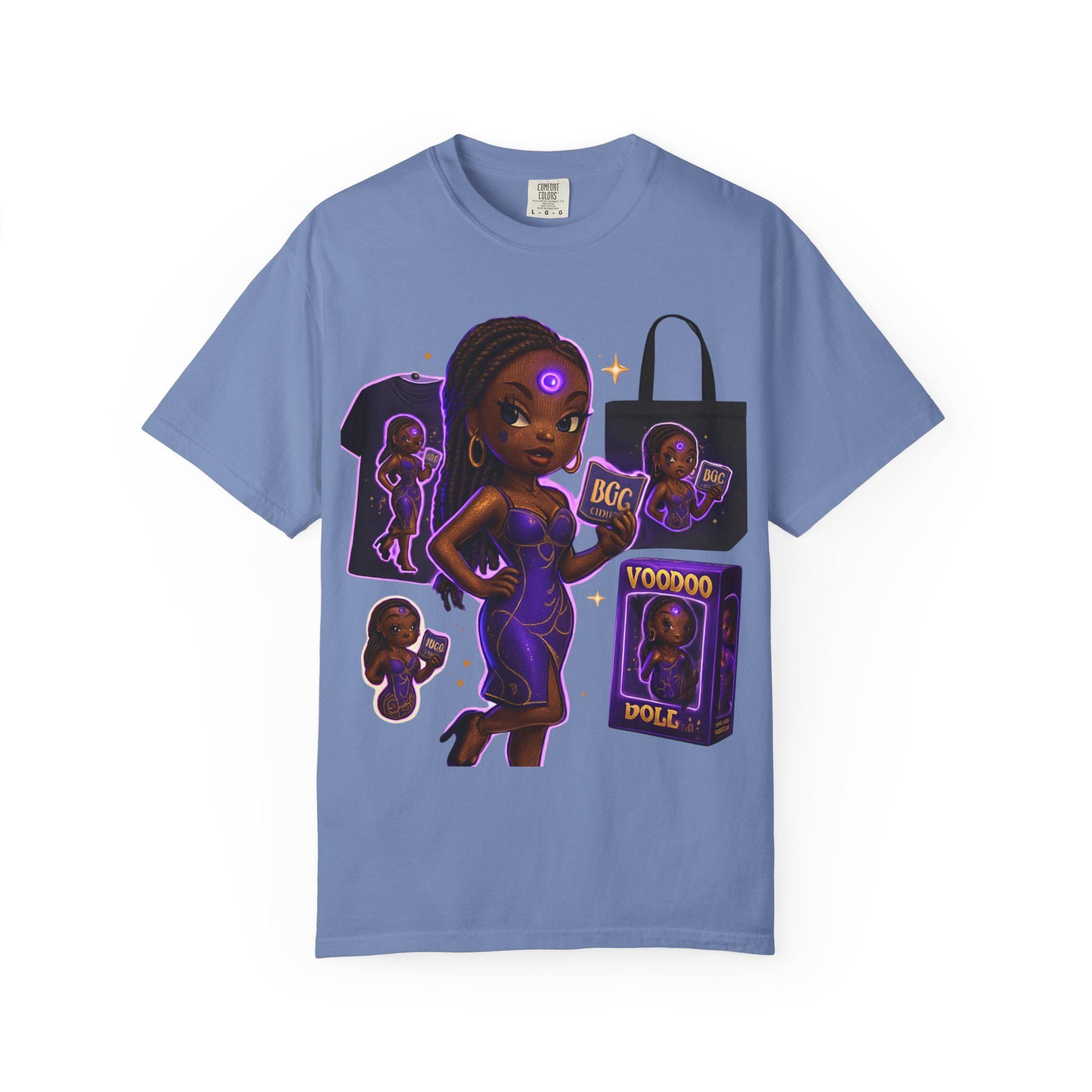 Voodoo Doll Character T-shirt | Black Girl Magic Illustration