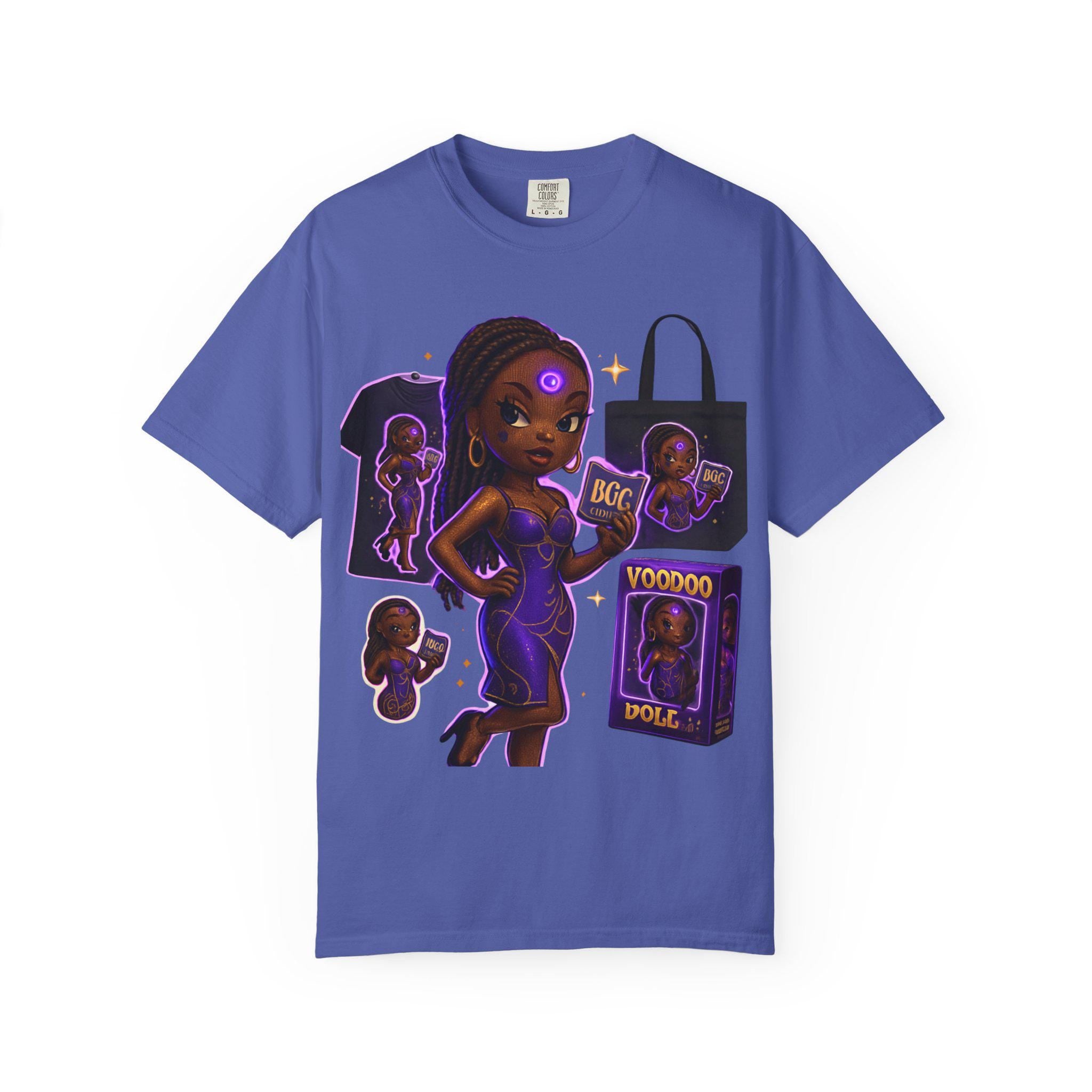 Voodoo Doll Character T-shirt | Black Girl Magic Illustration